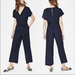 BODEN Romilly Navy Wide Leg Belted Jumpsuit 4